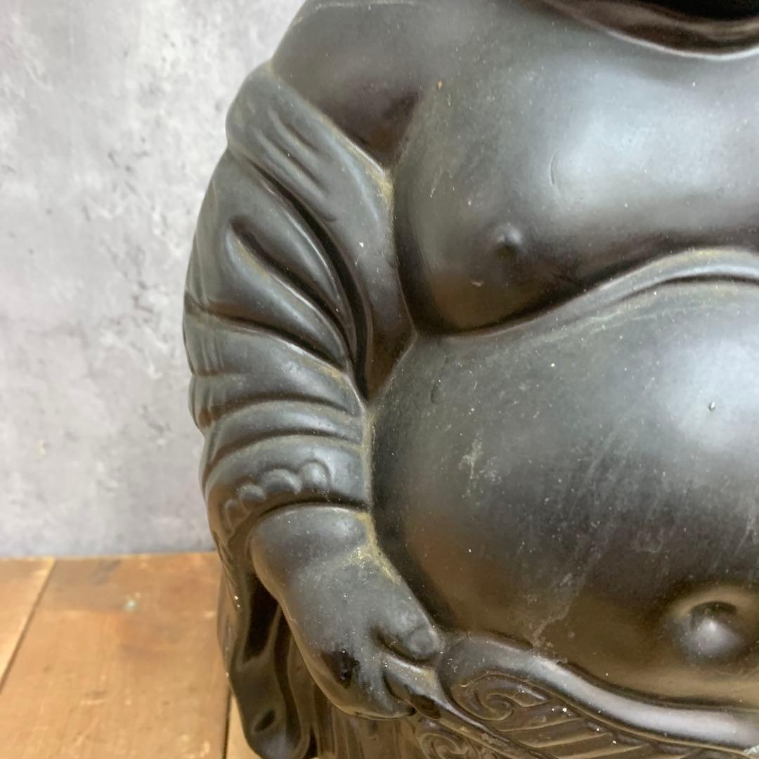 E-4 【ヴィンテージ】布袋尊 置物 縁起物 七福神 時代物 オブジェ インテリ