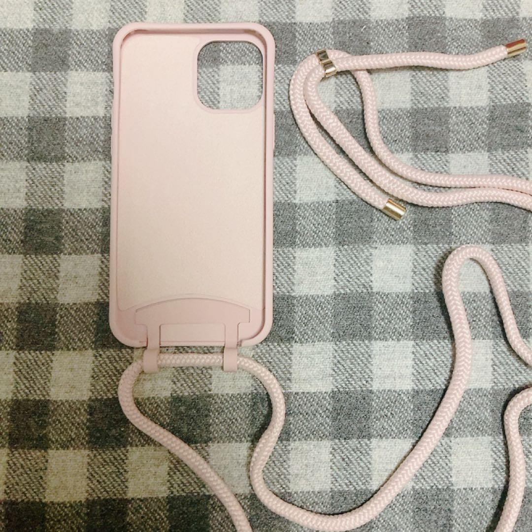 6.7インチ　iPhone14pro MAX ピンク　スマホケース+ショルダー紐