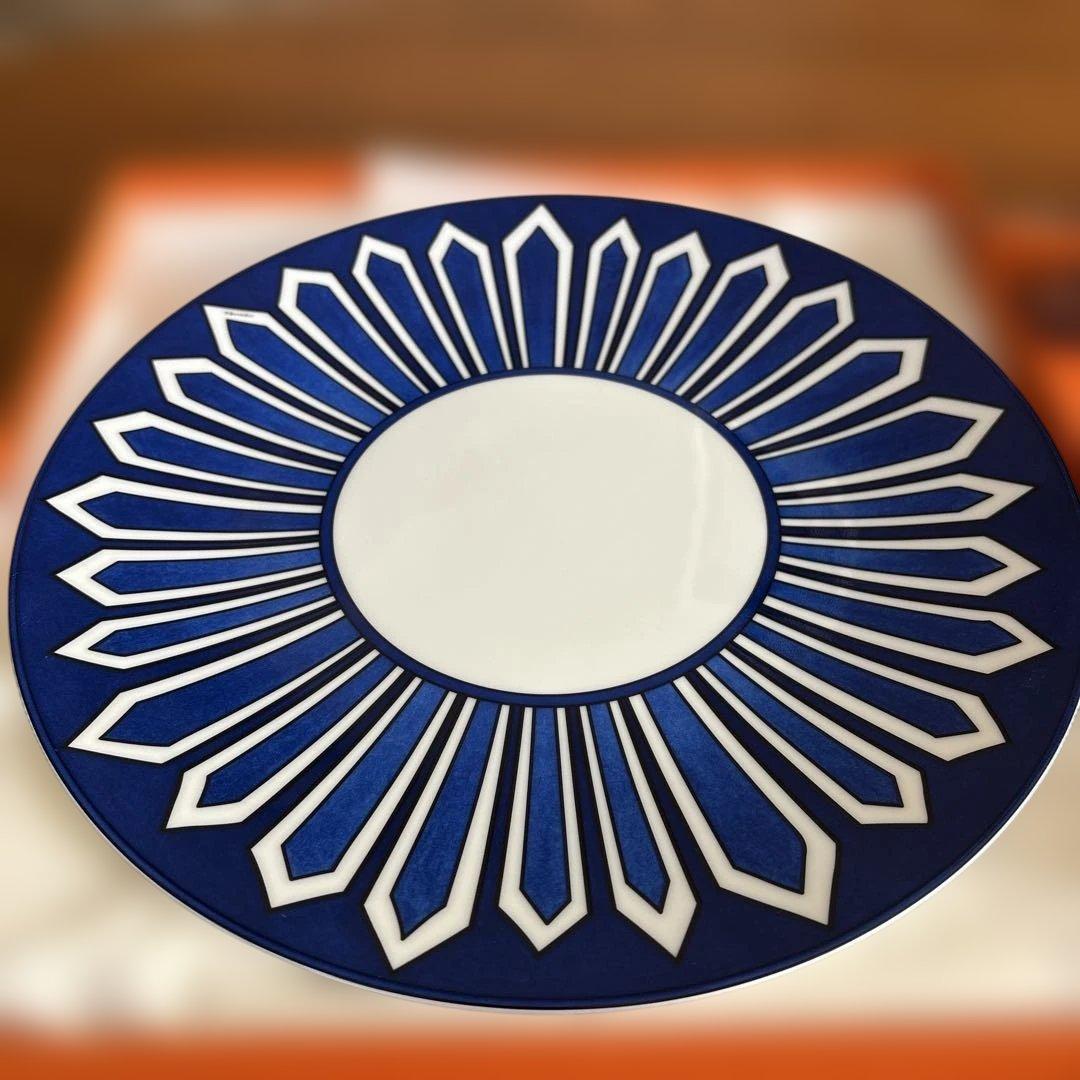 HERMES エルメス　ブルーダイユール　ディナープレート27 cm