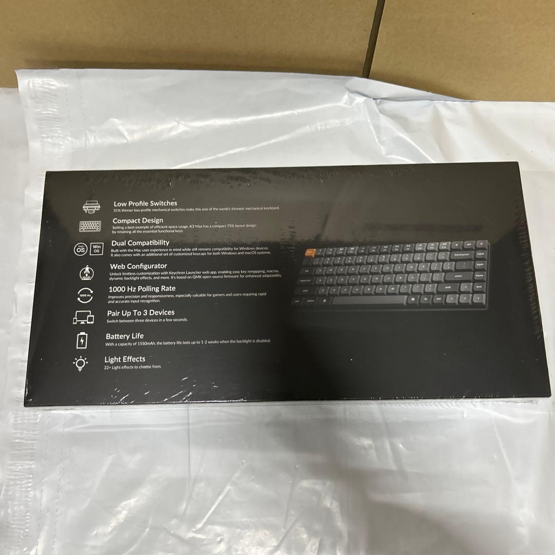 Keychron K3 MAX JISRGBライト ホットスワップ対応US配列