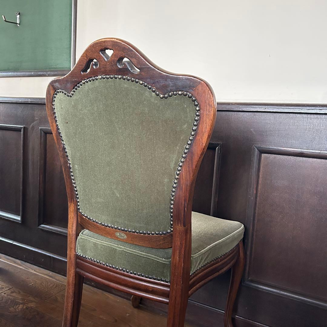 【あ】アンティーク ベロアチェア 2脚セット②