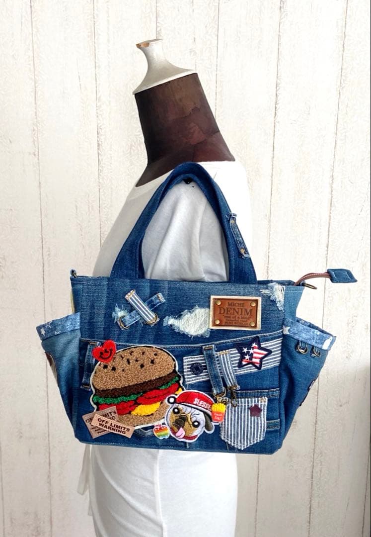 デニムリメイクバッグS ハンバーガーbag