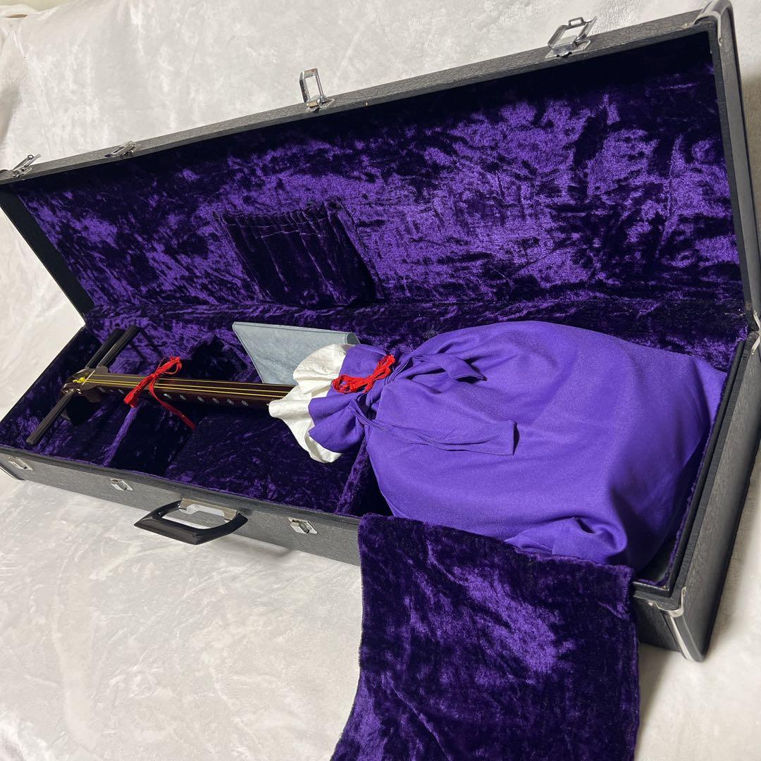 長唄 三味線 皮破れ無し ハードケース付き