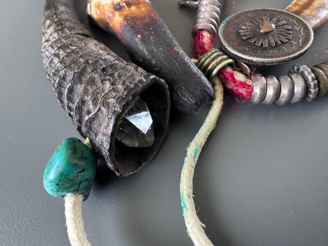 貴重★ オールドシャーマンネックレス/チベット インド スピリチュアル ゴローズ