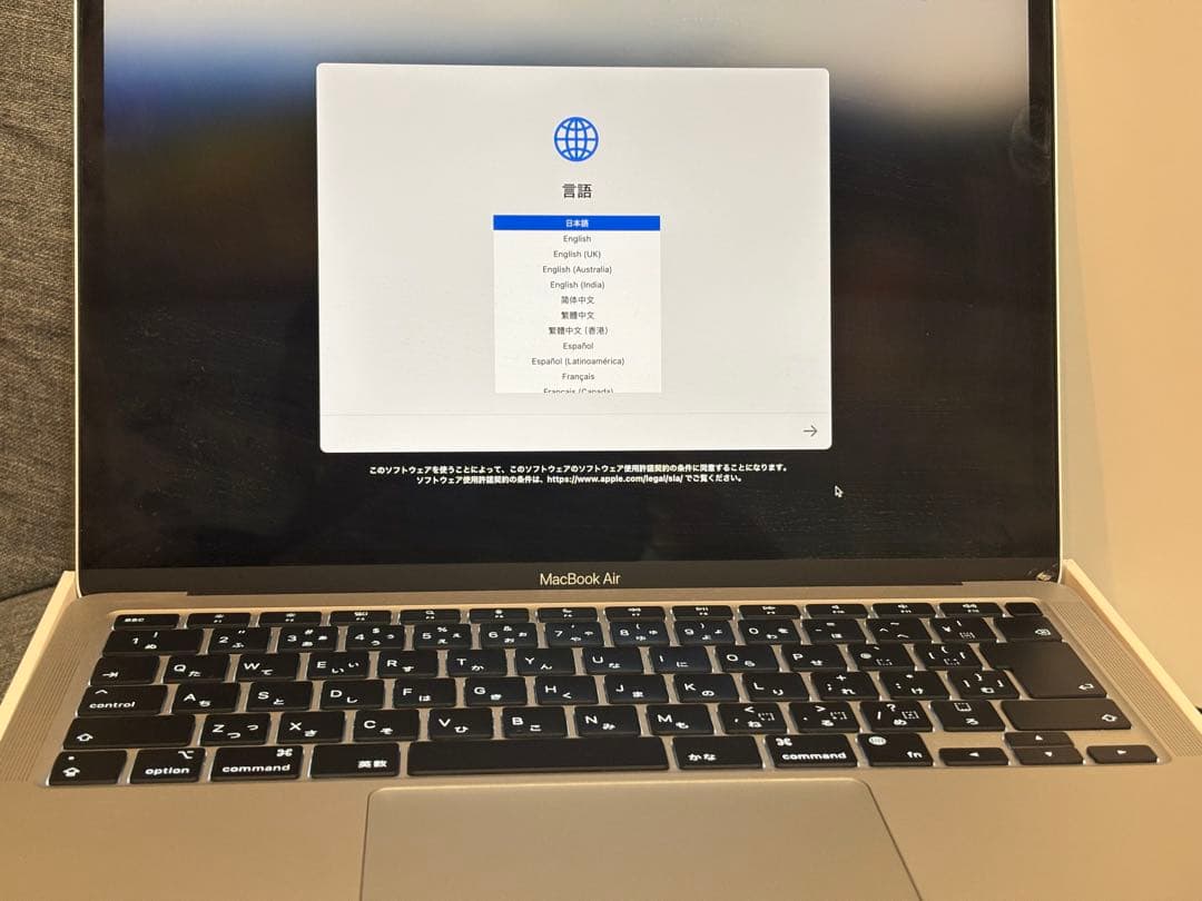 値引中バッテリー新品 MacBook Air M1 2020 8GB 256GB