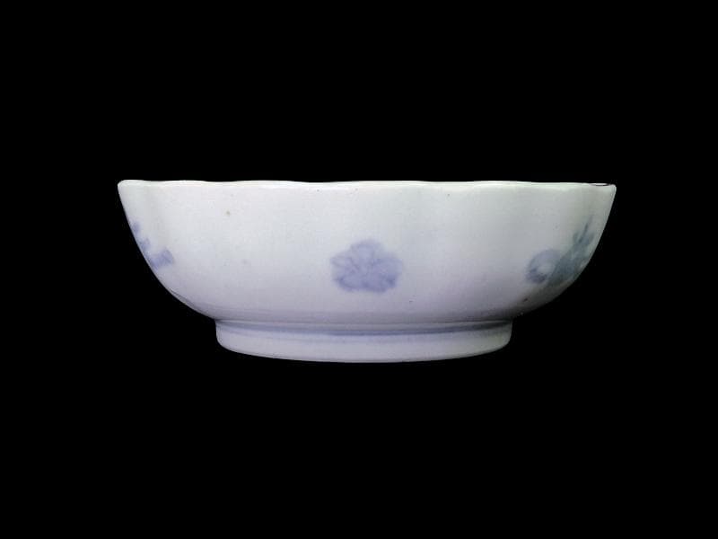 古伊万里 金襴手　桜花紋に菊の図　膾皿　２客　D121AS-DCs