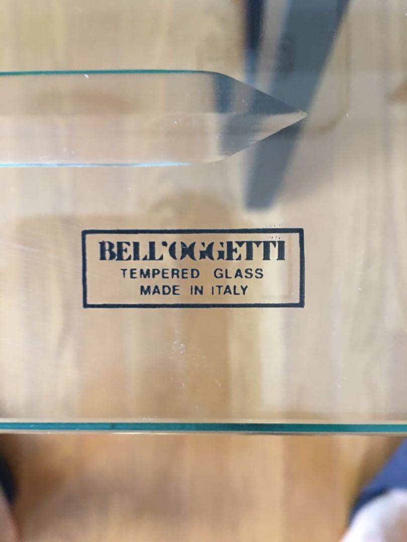 イタリアモダン　アンティーク　Bell'OGGETTI 強化ガラスパソコンデスク