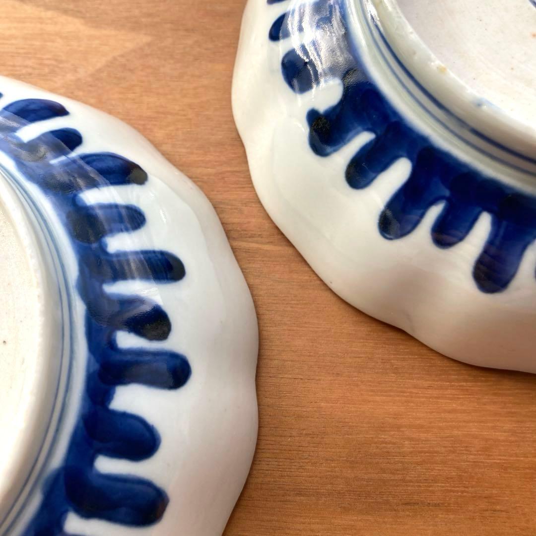 古伊万里　桜瓢文　金彩赤絵　膾皿　2客