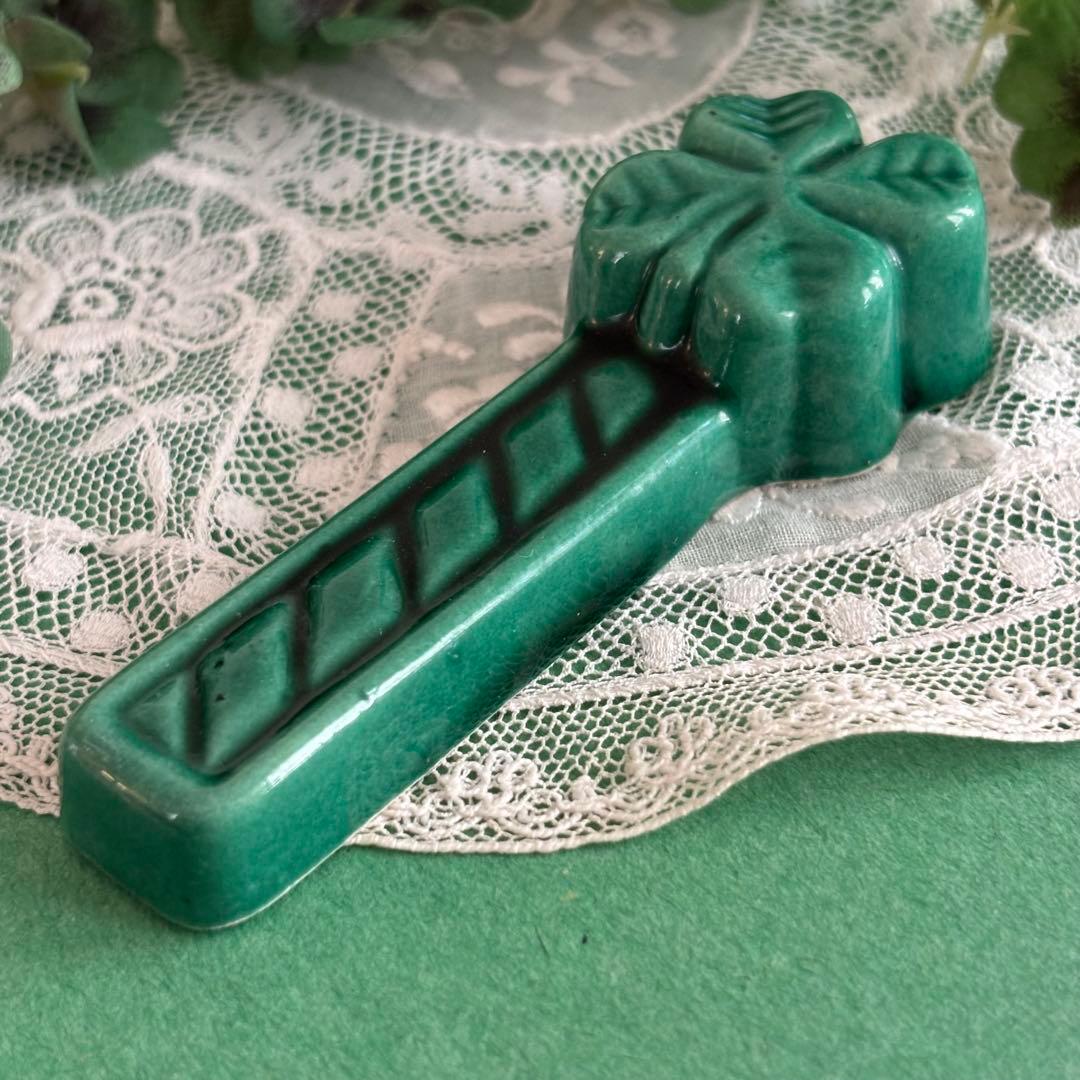 フランスアンティーク 四つ葉のクローバー カトラリーレスト 2個セット ③