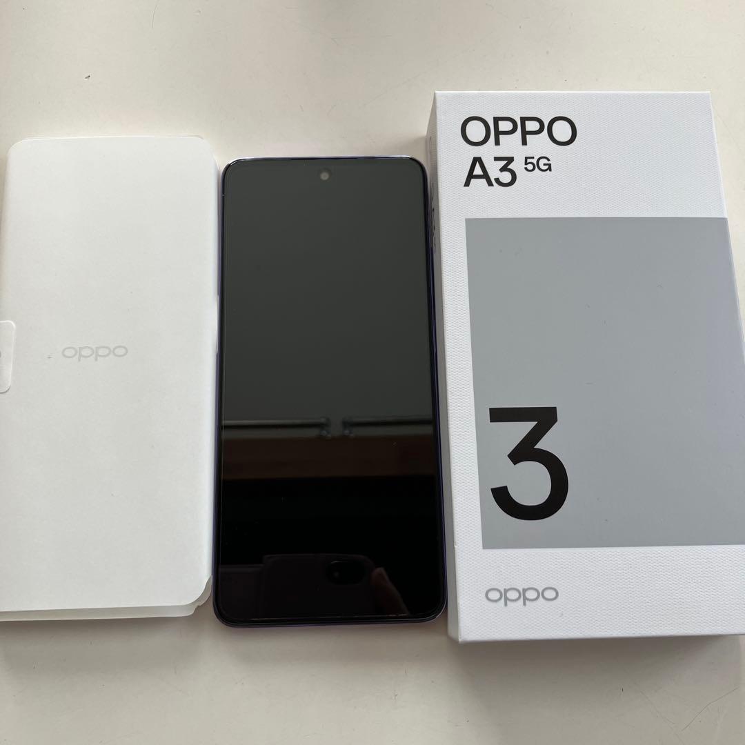 新品　開通動作確認のみ　OPPO A3 5G 本体 4GB 128GB パープル