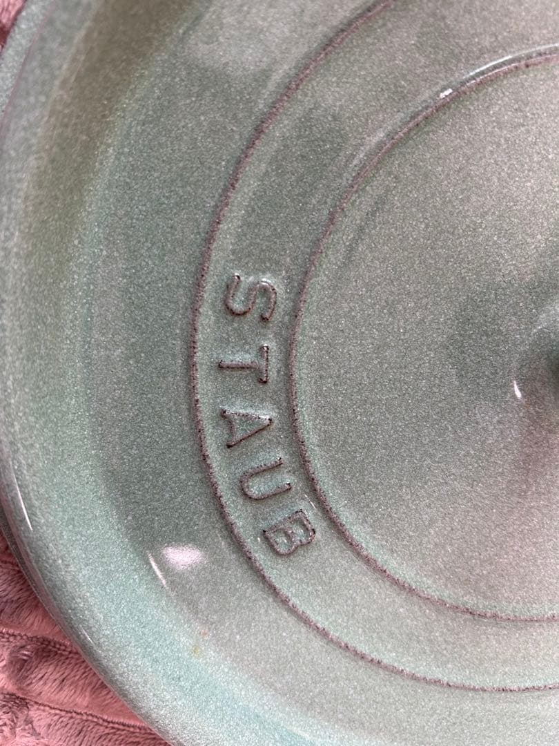即日発送　STAUB ミントグリーン ホーロー鍋　26センチ