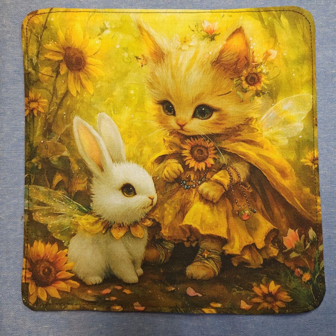 yourelia　 4重ハンカチ　ポメラニアン柄　18枚