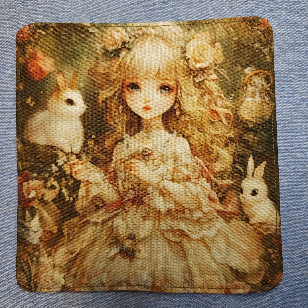 yourelia　 4重ハンカチ　ポメラニアン柄　18枚