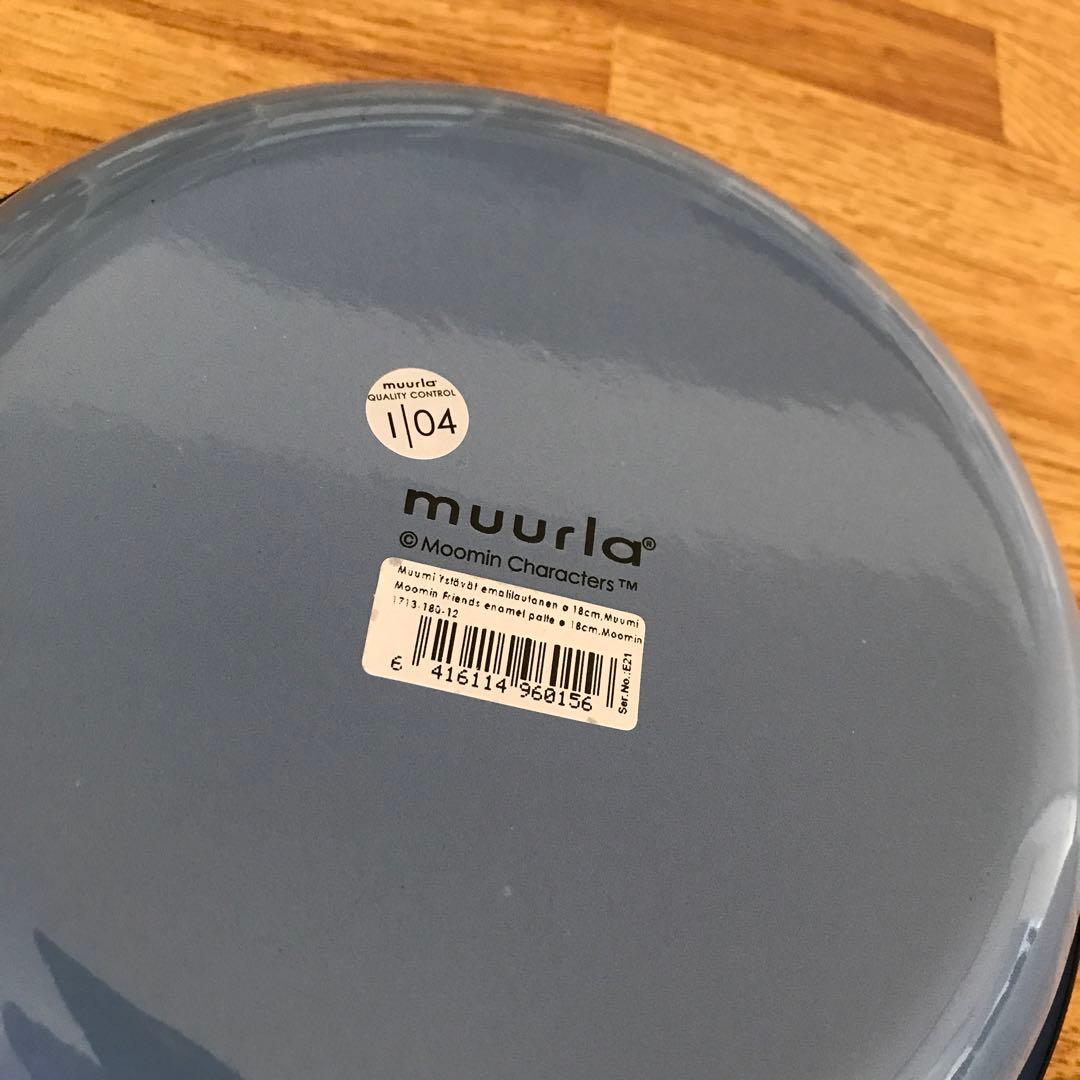 Muurla ムールラ ムーミン エナメルプレート 18cm 4枚 北欧食器①