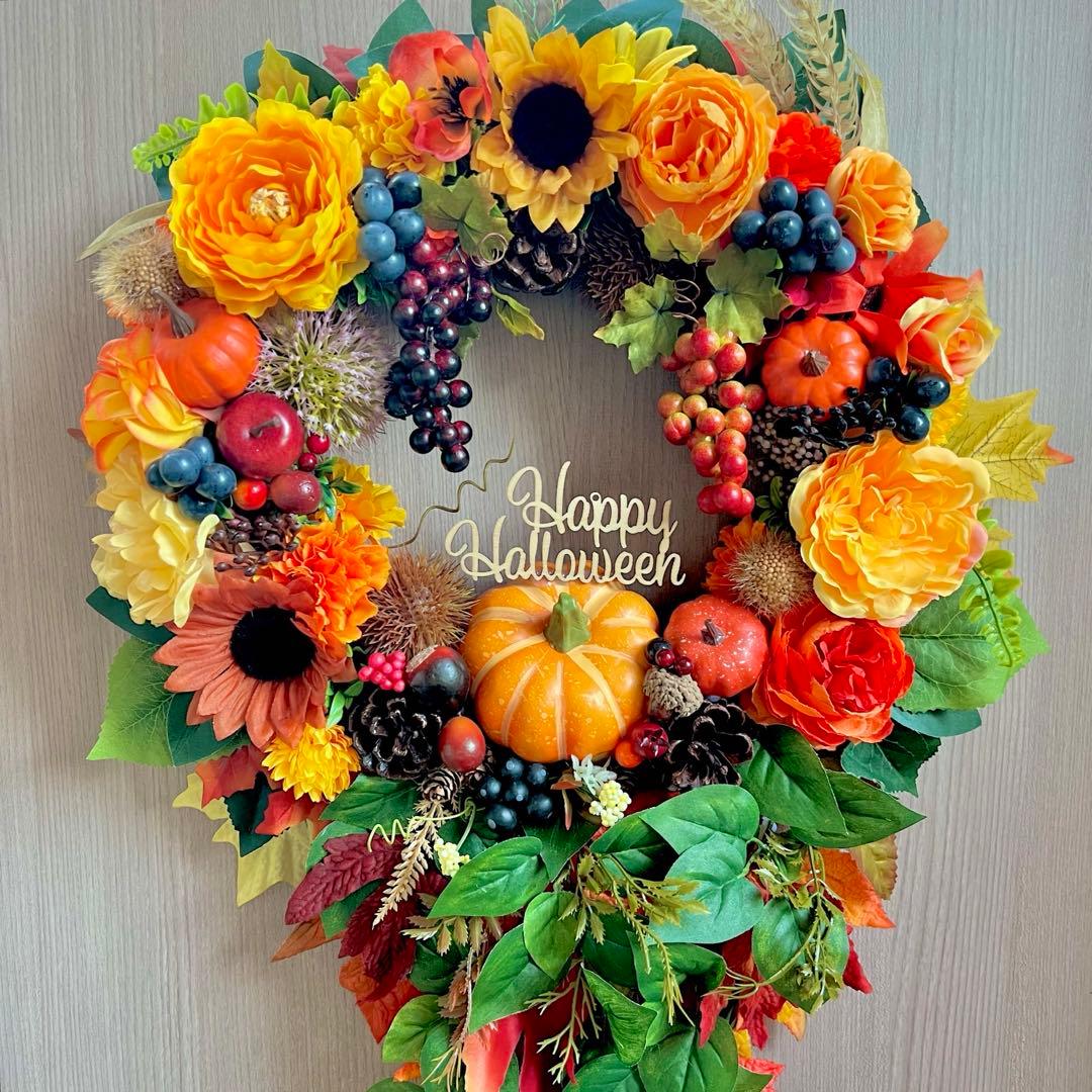 超特大!! 豪華!! ラグジュアリー ハロウィンリース 玄関リース 大人 本格派