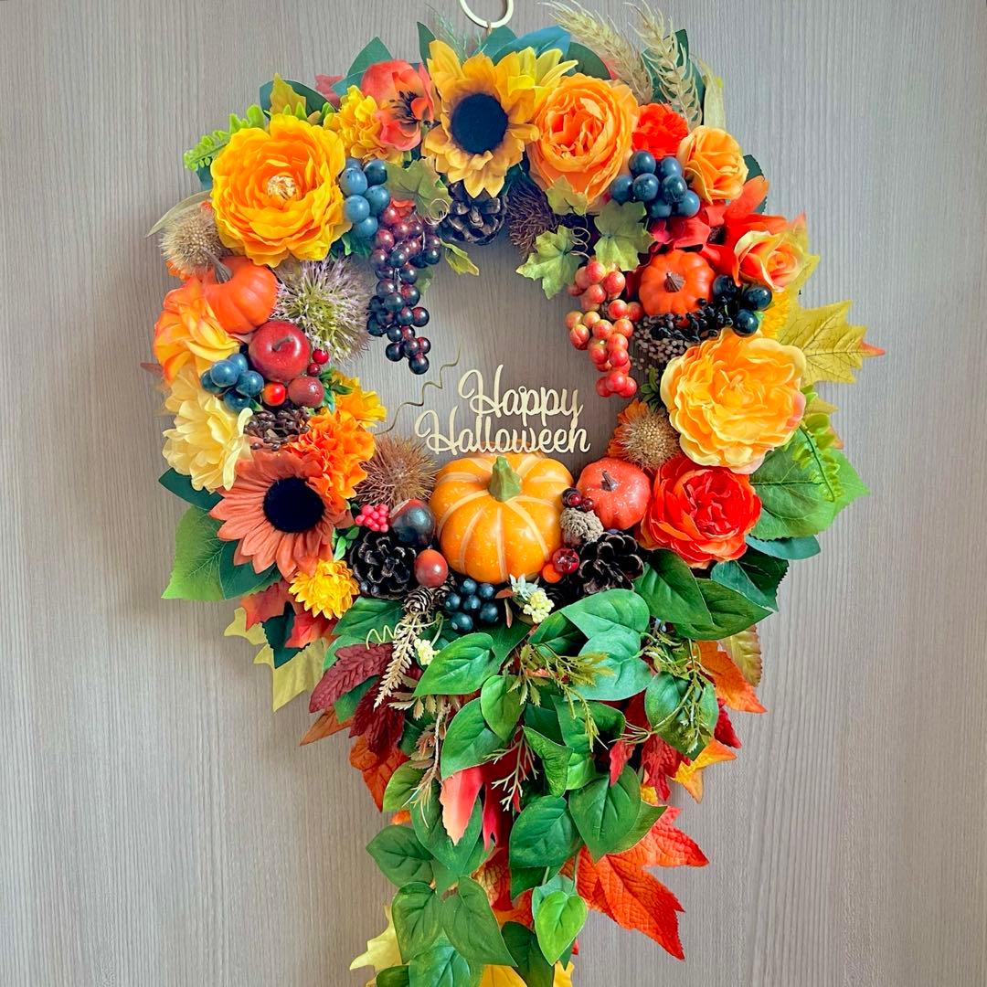 超特大!! 豪華!! ラグジュアリー ハロウィンリース 玄関リース 大人 本格派