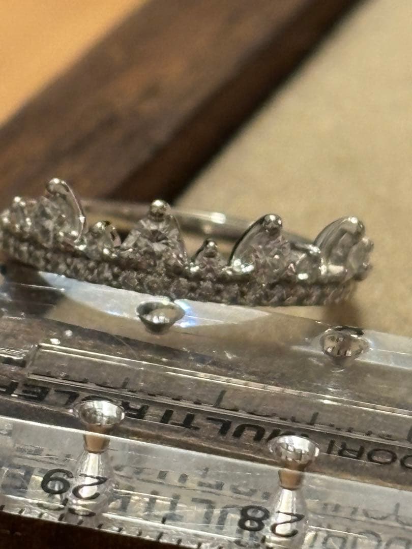 pt900 ダイヤモンド　クラウンリング