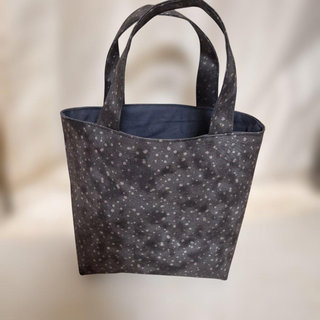 シュガーコテージパネル生地　ハンドメイド　まちなしバッグ　ミニバック布バスケット