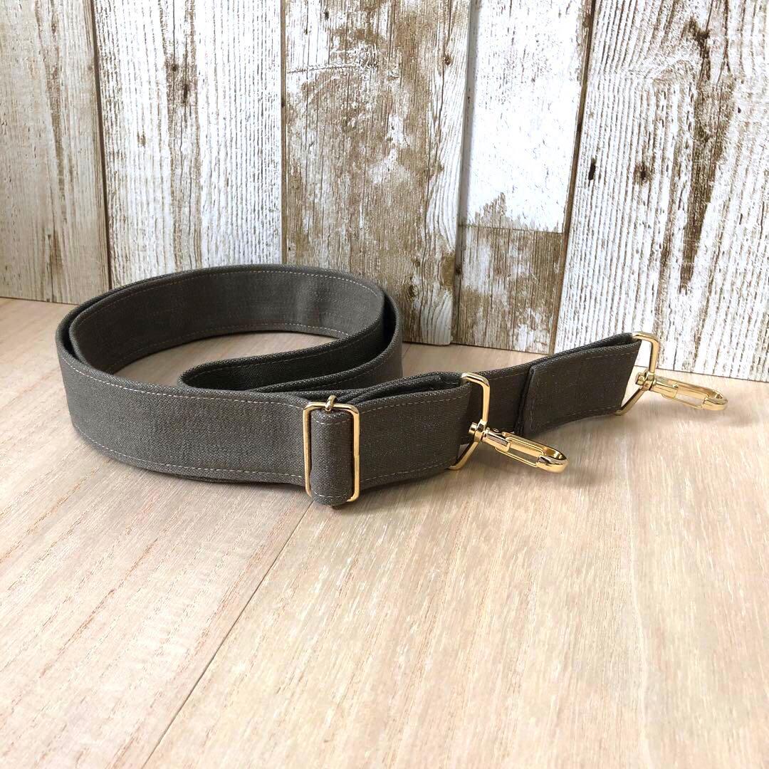 リヨンママトートバッグ　ブラウン×ベージュ　ショルダーベルト付き