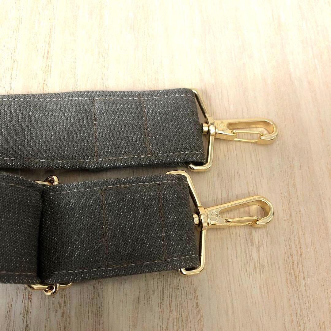 リヨンママトートバッグ　ブラウン×ベージュ　ショルダーベルト付き