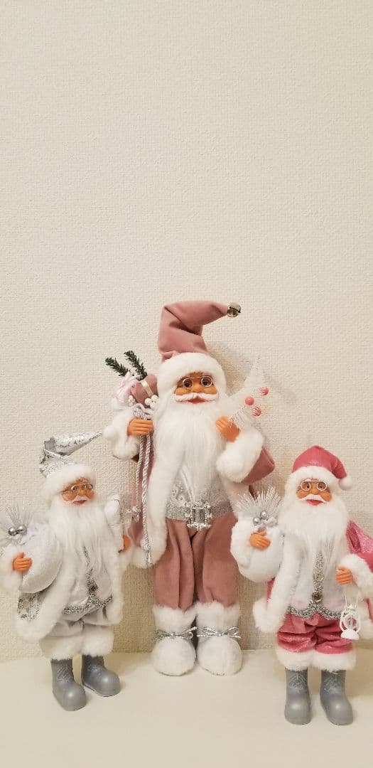 未使用　X'mas　サンタインテリア3体セット クリスマス　可愛い　豪華パーティ
