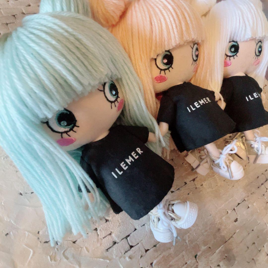 ✧イーマリーちゃんサイズ✧ハッピードール✧フルウィッグ✧３つセット✧おだんごつき