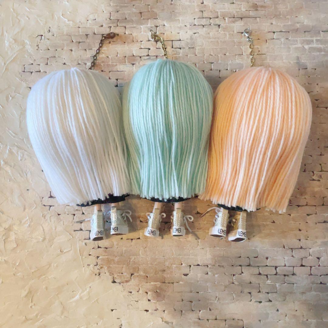 ✧イーマリーちゃんサイズ✧ハッピードール✧フルウィッグ✧３つセット✧おだんごつき