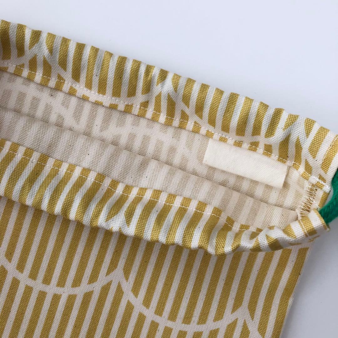 るん　レッスンバッグ&上履き入れセット　巾着袋　ふわふわストライプ