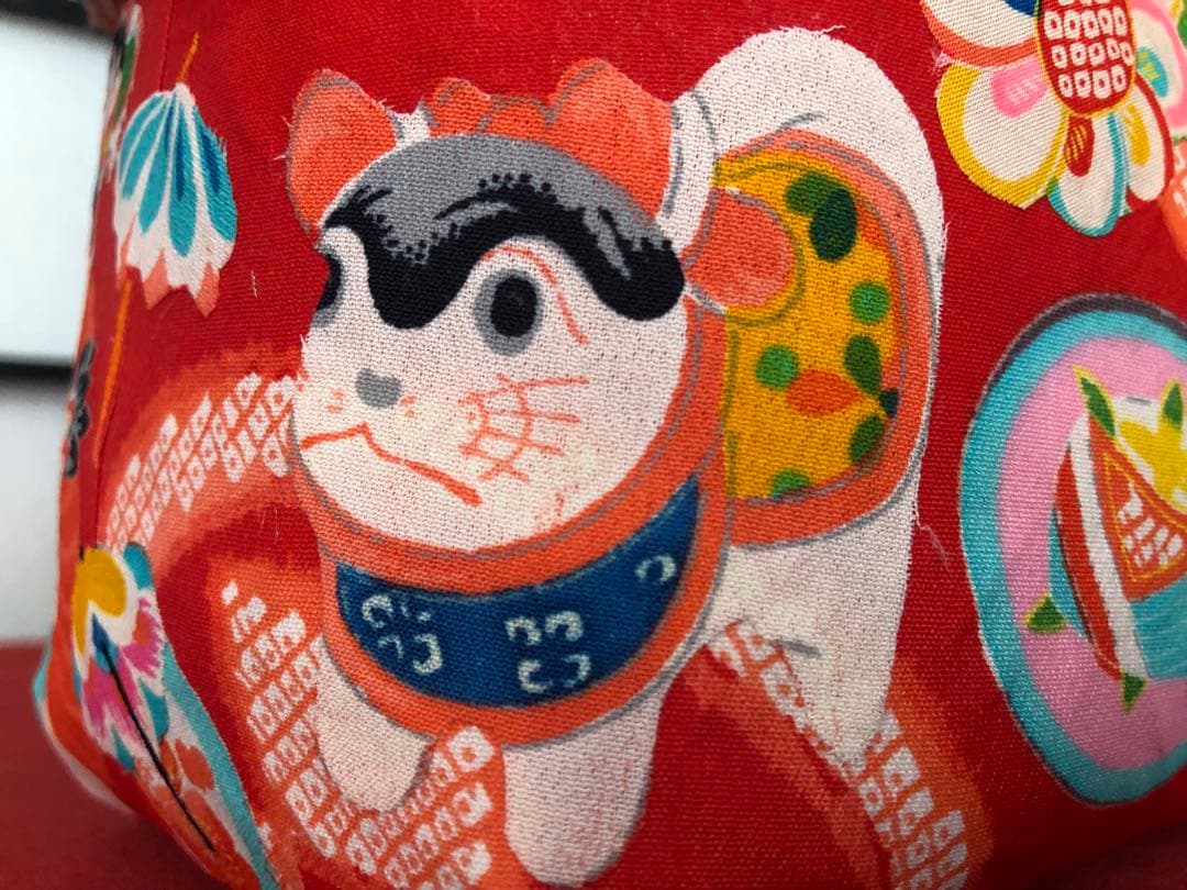 一閑張り　一閑張りバック　正絹古布　　犬張子　狛犬　可愛い