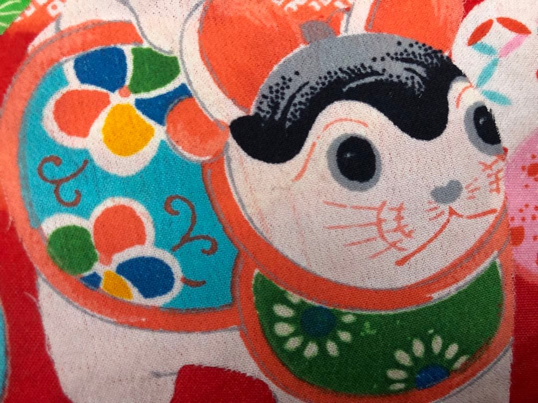 一閑張り　一閑張りバック　正絹古布　　犬張子　狛犬　可愛い