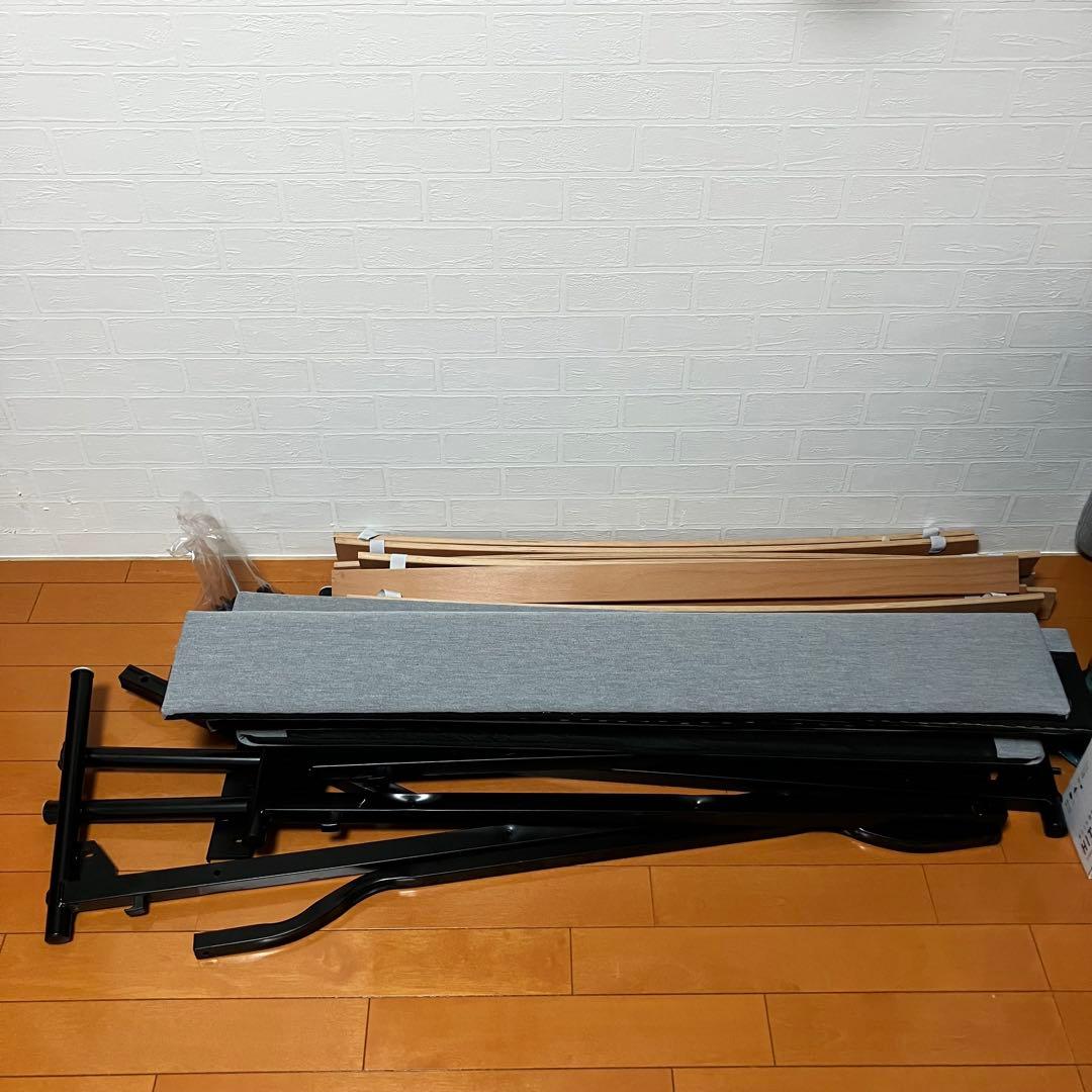 【美品】IKEA ベッドフレーム シングルベッド ライトグレー 発送日指定可能！