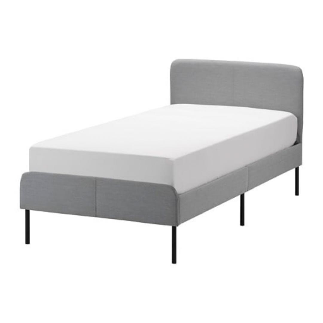 【美品】IKEA ベッドフレーム シングルベッド ライトグレー 発送日指定可能！