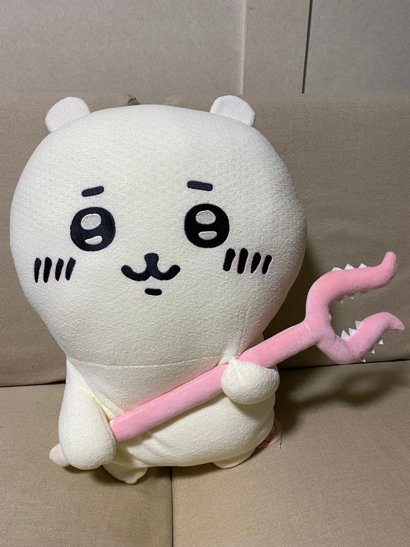 【美品・受注生産品】ちいかわ 討伐棒付き 特大ぬいぐるみ