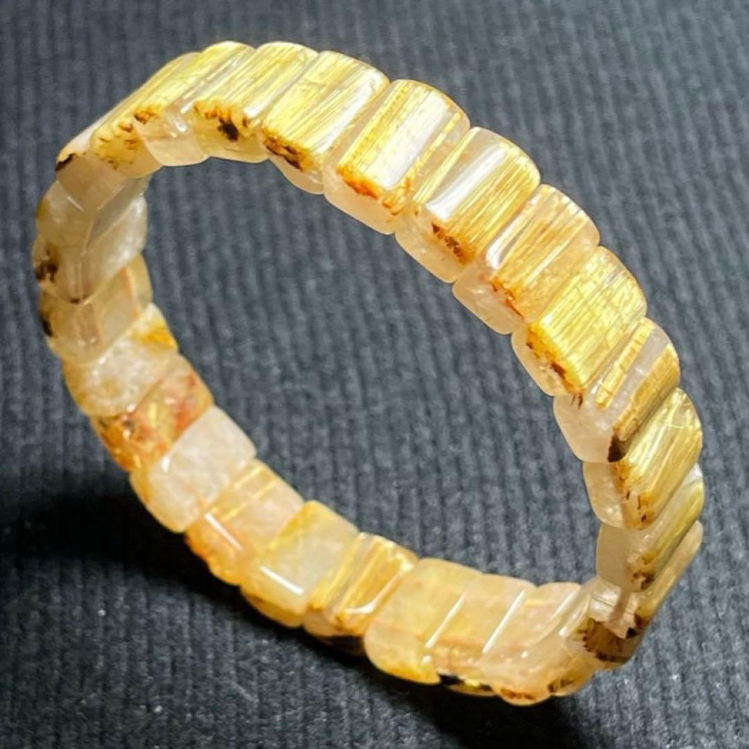 タイチンルチルクォーツ　ブレスレット　金針凄いです