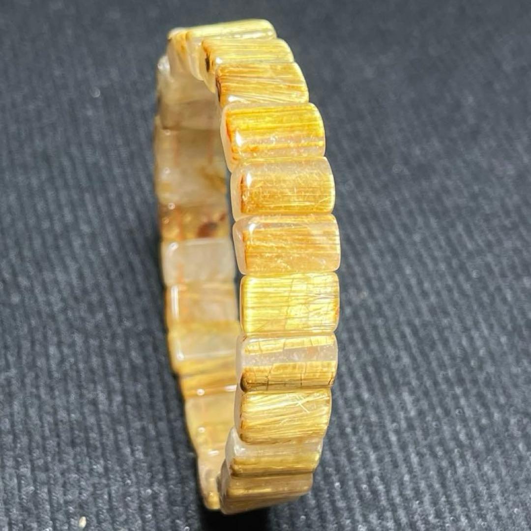 タイチンルチルクォーツ　ブレスレット　金針凄いです
