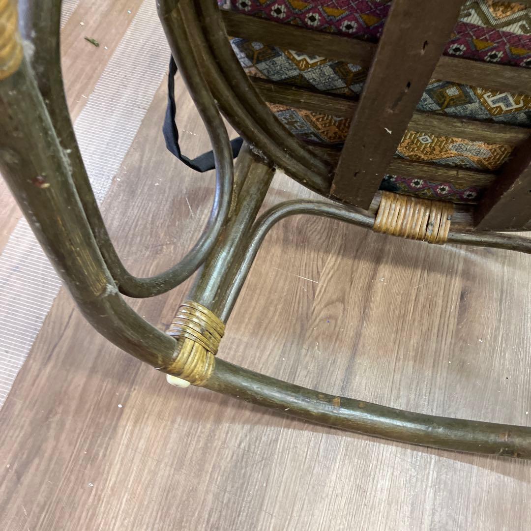 A-5 アンティーク ラタン チェア 籐製 椅子 1人掛け レトロ ヴィンテージ