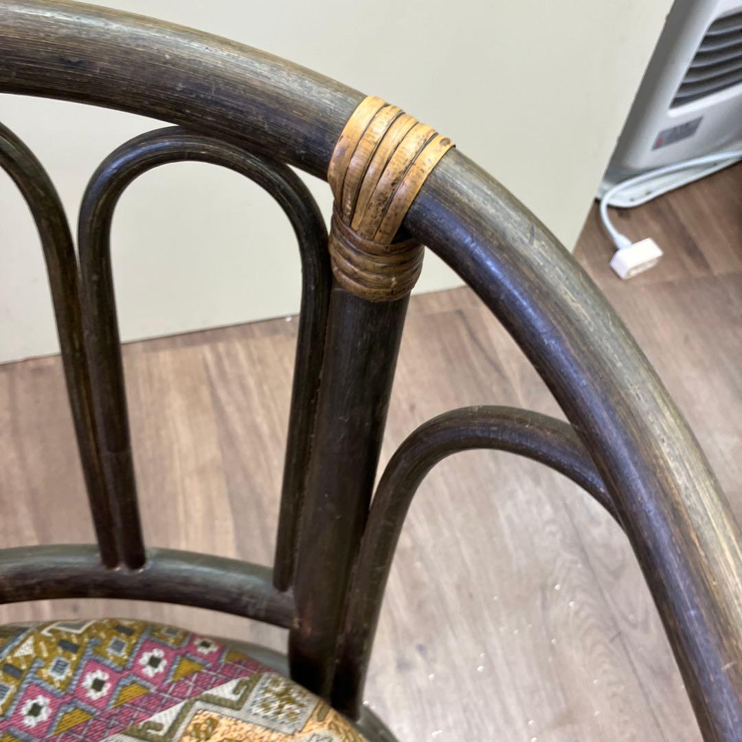 A-5 アンティーク ラタン チェア 籐製 椅子 1人掛け レトロ ヴィンテージ