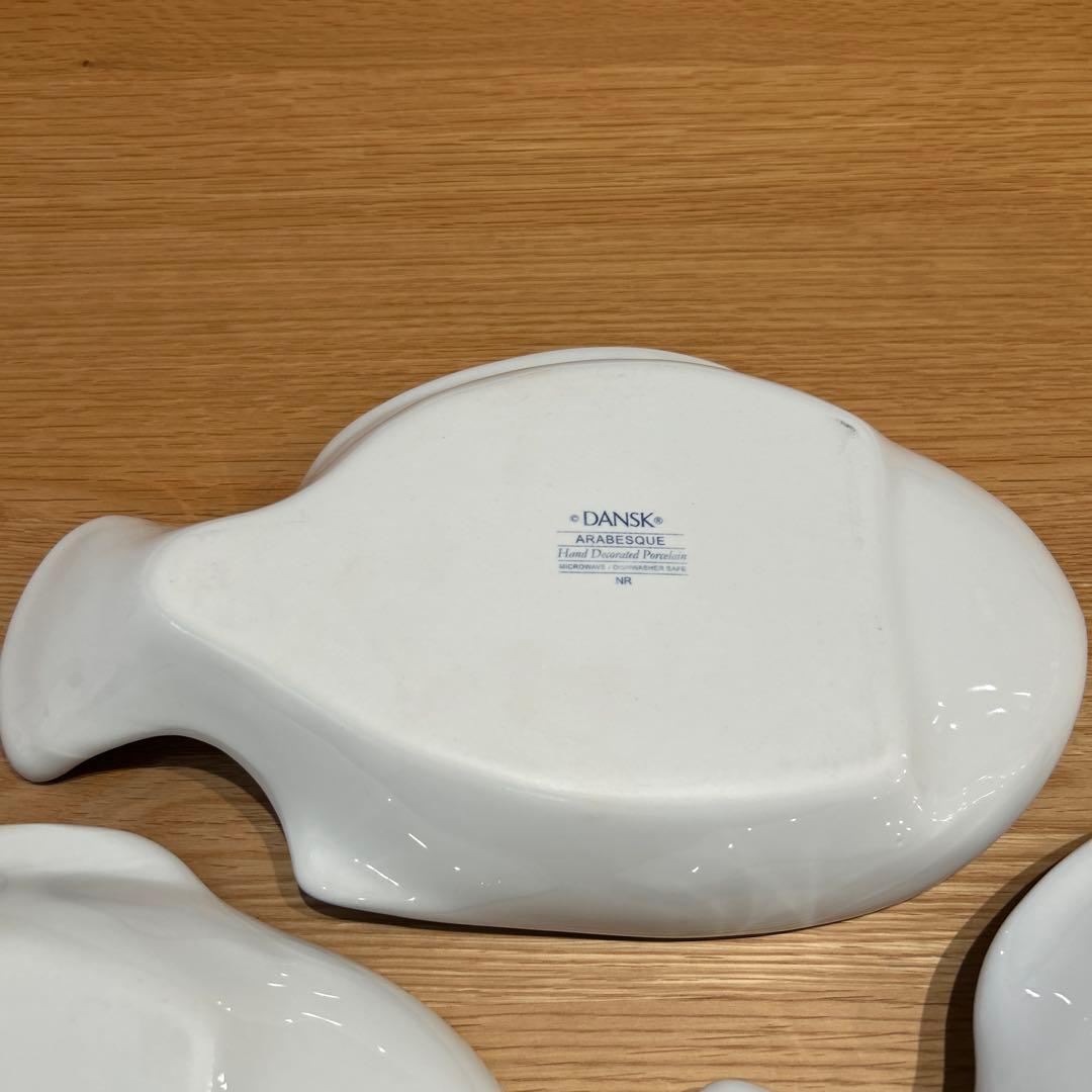 ダンスク DANSK スモールフィッシュプラター アラベスク　3枚セット
