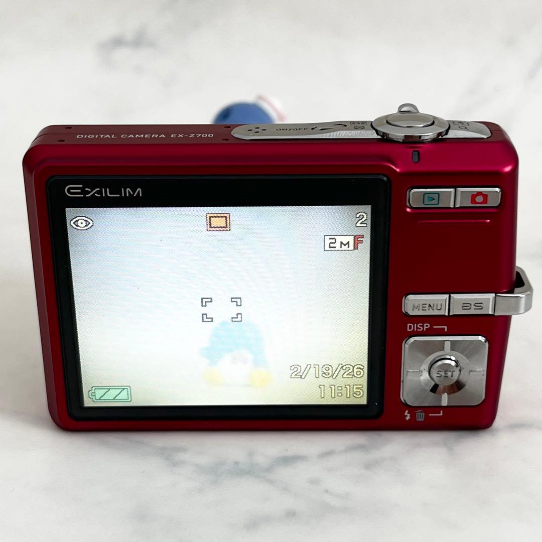 美品 Casio EXILIM EX-Z700 カシオ レッド デジカメ 箱
