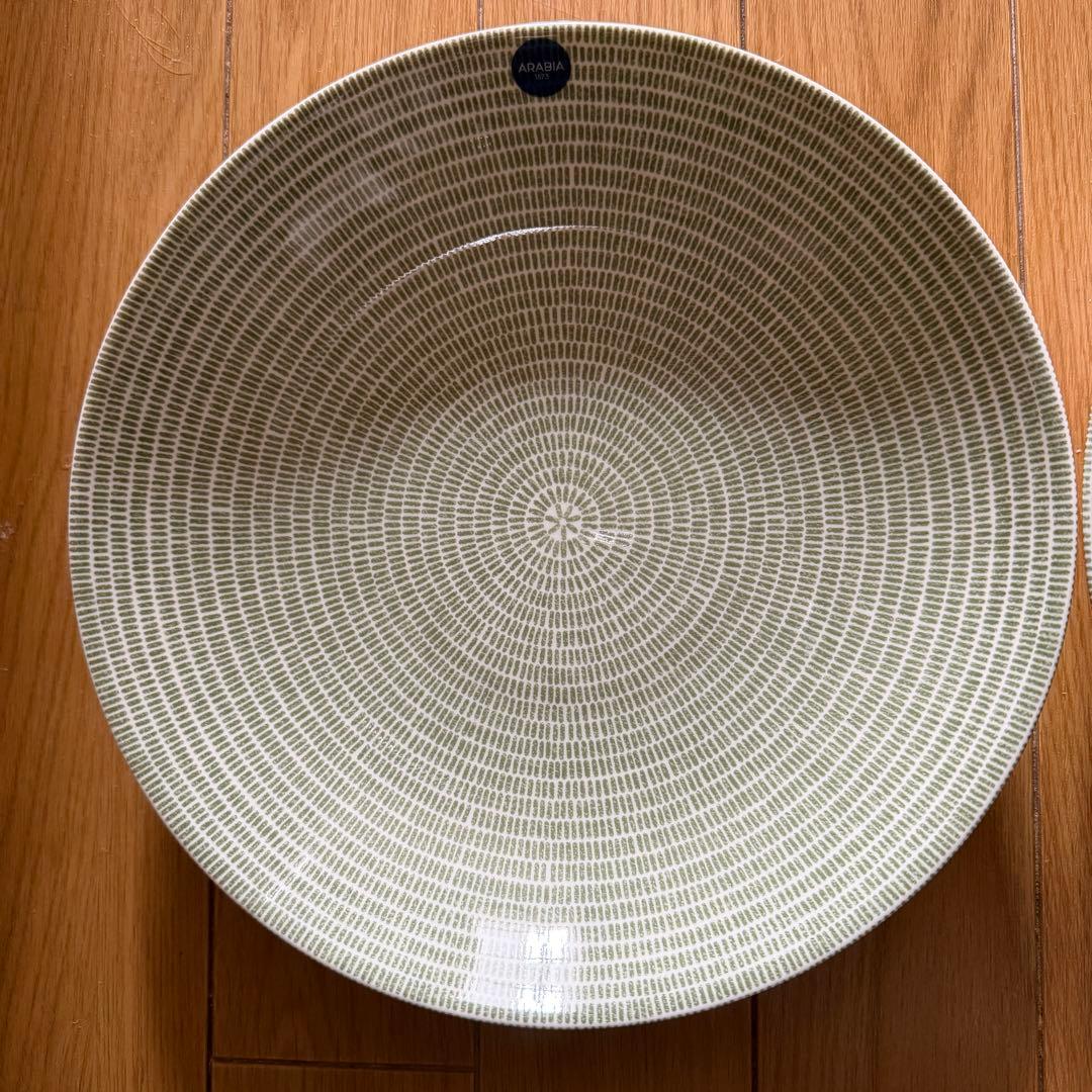 24h アベック プレート ２枚　（アラビア／ARABIA） 24cm グリーン