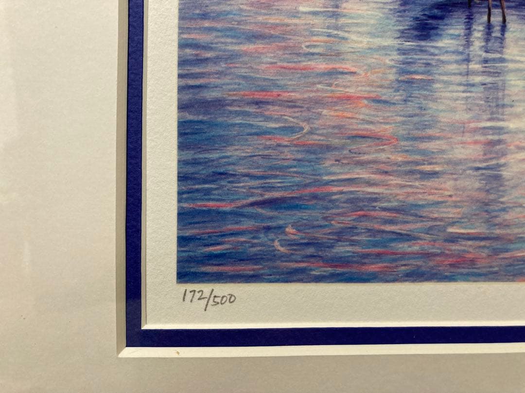 版画 ジクレー イタリア ベニス ベネチア風景画【オオノマユミ】サイン 美品