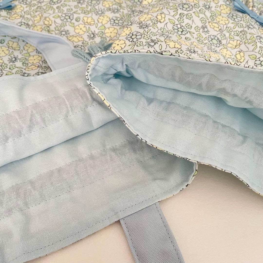専用ページ　花柄水色セット+ブルーグレーお弁当袋セット