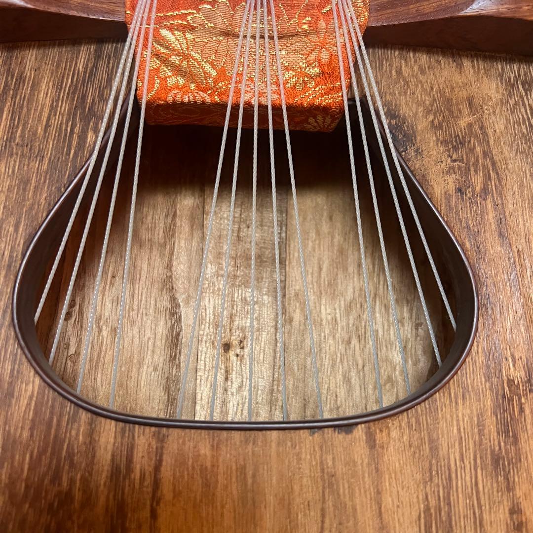 【高級琴】木製琴 波模様