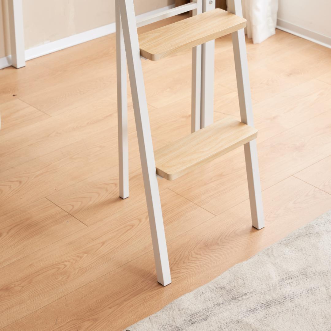 新生活応援！耐荷重150kgロフトベッド 一人暮らし 部屋　WHTIE