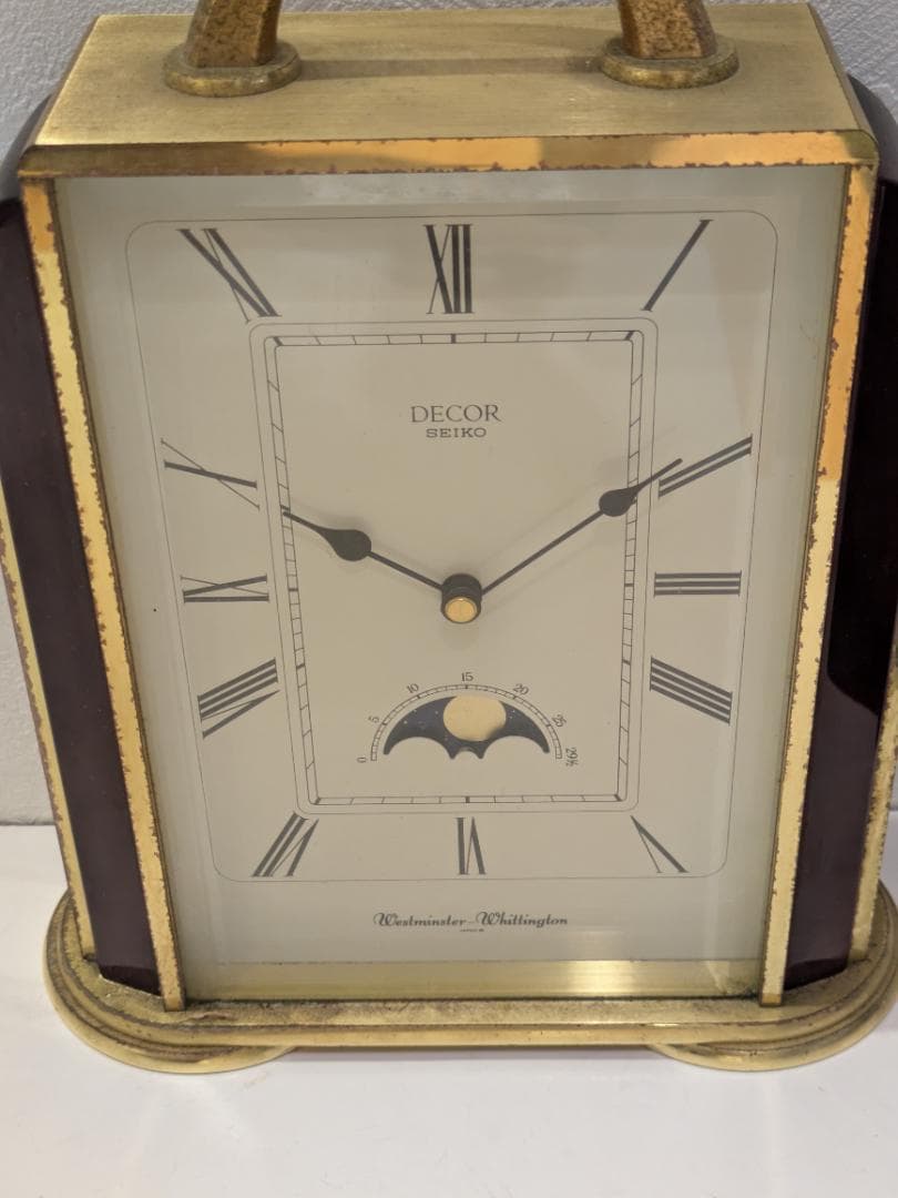 DECOR SEIKO ムーンフェイズ 置時計 AZ813G デコール セイコー