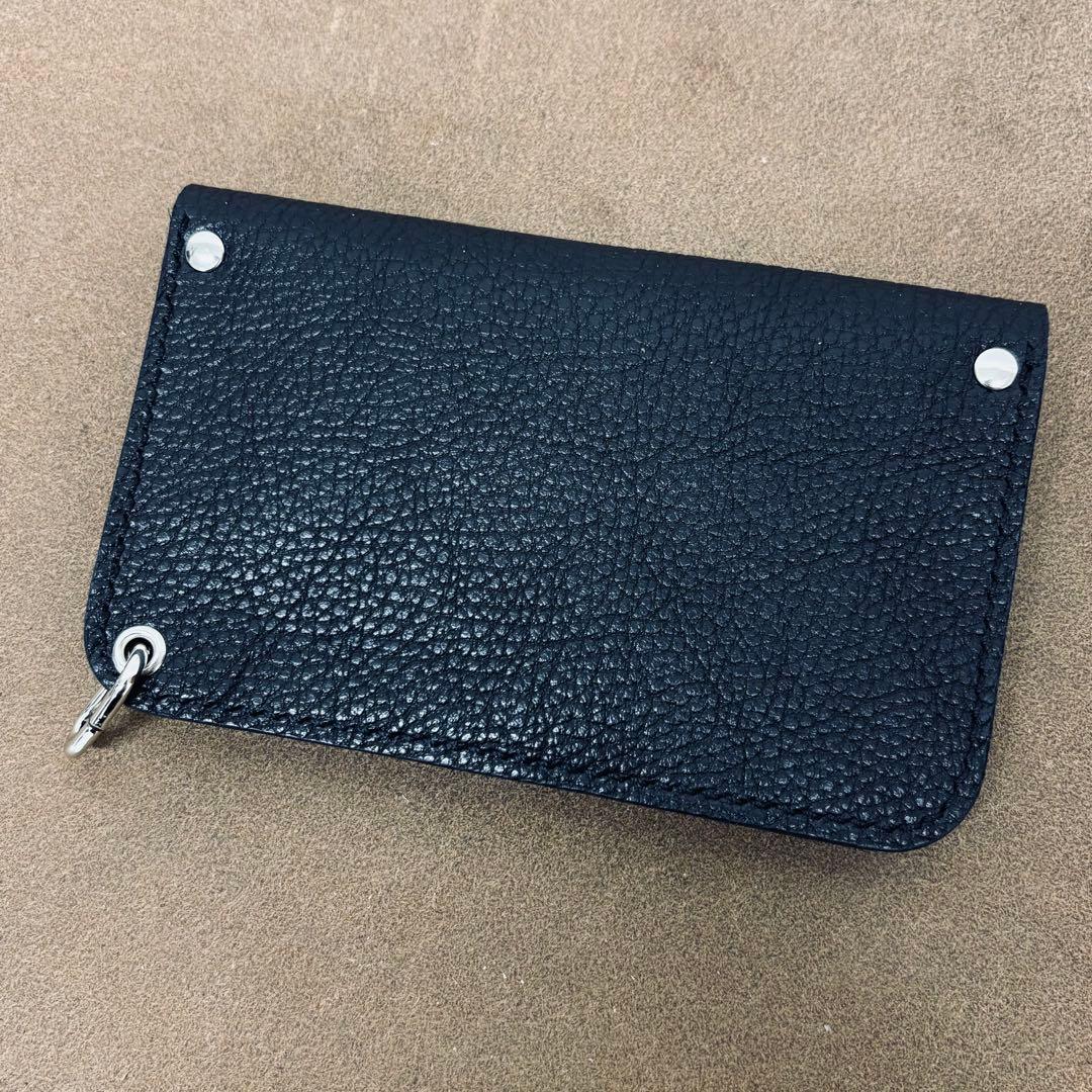 トラッカーウォレット　ミドル　黒　2層　極薄　キップシュリンク　MARYAM