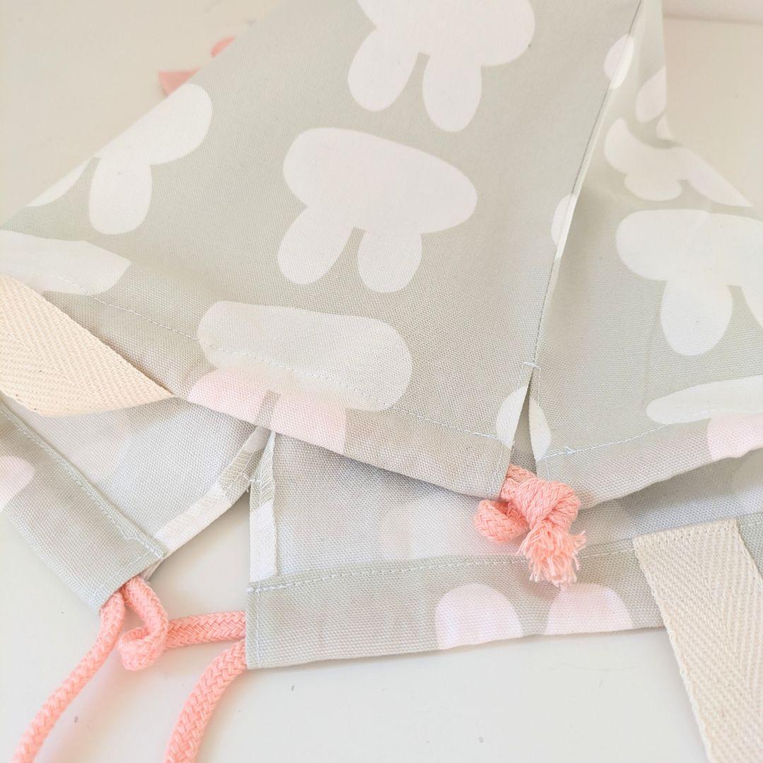 裏地キルティング大きめレッスンバッグ、体操着袋、大きめお弁当袋3点