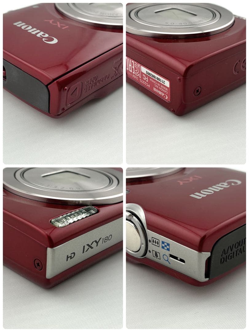 極美品　Canon IXY イクシー　180 コンパクトデジタルカメラ　レッド