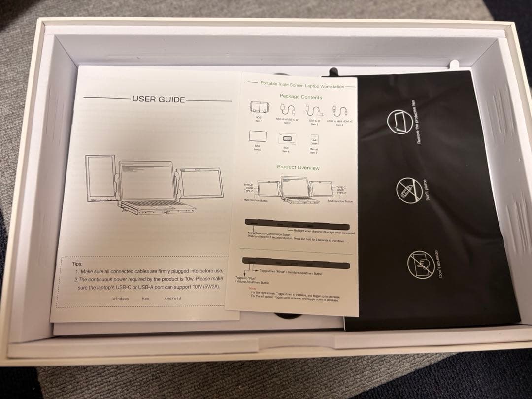 KEFEYA Q2 USB-C接続 2画面ディスプレイ シルバー