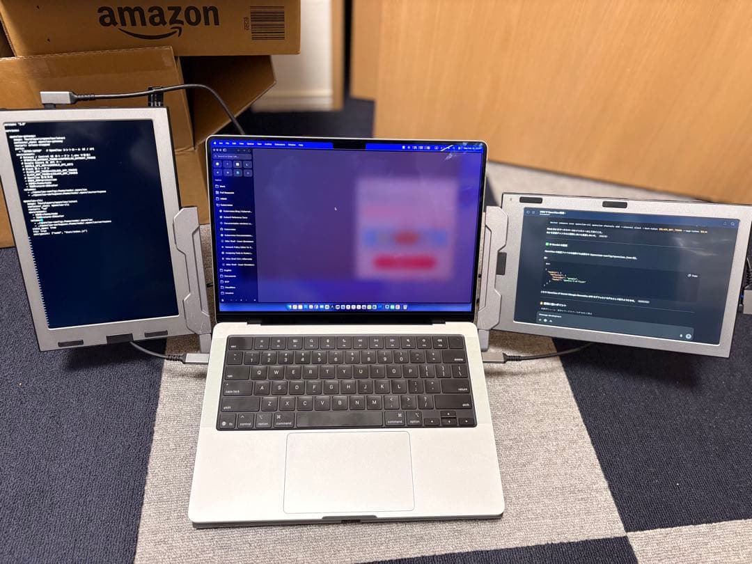 KEFEYA Q2 USB-C接続 2画面ディスプレイ シルバー